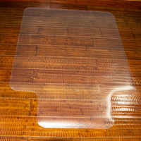 Tapis de sol rectangulaire transparent pour chaise de bureau, en PVC, fabriqué à la machine, antidérapant, résistant aux taches, lavable, protecteur pour roulettes, 1-1,5 mm