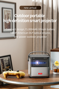 Projecteur DLP intelligent portable WiFi, projecteur holographique de films, correction automatique de la distorsion trapézoïdale, ordinateur portable, PC, <span class=keywords><strong>smartphone</strong></span>, projecteur LED - Product Image 3
