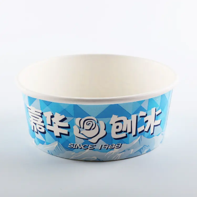 Wholesale disposable reusable custom printed food packing for popcorn soup ice cream fried chicken white paper bucket with lid