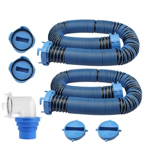 Kit de tuyau d'évacuation des eaux usées <span class=keywords><strong>pour</strong></span> <span class=keywords><strong>camping</strong></span>-<span class=keywords><strong>car</strong></span> avec raccords baïonnettes pré-attachés <span class=keywords><strong>pour</strong></span> voiture, <span class=keywords><strong>camping</strong></span>-<span class=keywords><strong>car</strong></span> et VR - Matériau TPE noir, drainage d'eau, utilisation extérieure - Product Image 3