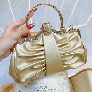 New Cross-border Women's Luxury Evening <b>Clutch</b> Bag PU Material Polyester Diamond-encrusted Celebrity Elegant High-class Tanjing - Product Image 6