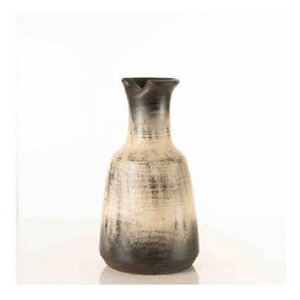 Artisanal Rift Terracotta <b>Vase</b> with Unique Deformed Neck and Cream Textured <b>Ceramic</b> <b>Vase</b> for Home Decor - Product Image 3