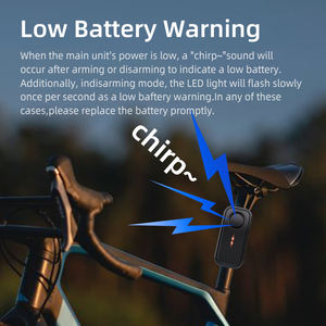 Pengendali jarak jauh sepeda & mobil IP66, Alarm Anti Maling, suara 113dB, pengisian daya USB, 3 nada, Alarm sepeda keamanan bersepeda - Product Image 5