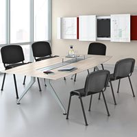 Muebles de Comedor, Sillas Apilables con Estructura Metálica, Silla Tapizada con Respaldo de Tela, Sillas para Visitantes de Restaurantes