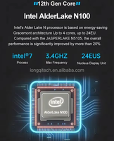 Tablette PC 2-en-1 entièrement métallique à double écran pliable Intel N100 WiFi 6 avec écran tactile rotatif, clavier portable IPS, version anglaise, pour les professionnels