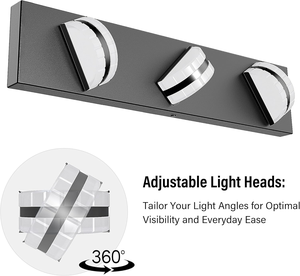 <span class=keywords><strong>Luminaire</strong></span> de salle de bain moderne décoratif, éclairage LED pour miroir, 3 ou 4 ampoules, lumière LED à intensité variable pour chambre à coucher et salle de bain - Product Image 2