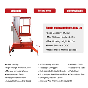 Low Price Single Mast Aluminum Alloy Hydraulic Aerial <strong>Work</strong> Vertical Mast Lift <strong>Platform</strong> 6m 8m 10m Lifting <strong>Height</strong> - Product Image 3
