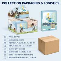Colección de Bloques de Construcción de Aves 8 en 1 Personalizados, Modelo Animal 3D DIY, Juguete de Construcción STEM, Set de Exhibición, Kit OEM ODM de Marca Privada