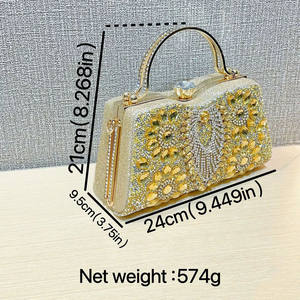 Borse da sera con diamanti a goccia d'acqua alla moda da <span class=keywords><strong>donna</strong></span> borsellino con perline da <span class=keywords><strong>donna</strong></span> con catena a tracolla per festa nuziale borse borse borse borse - Product Image 6