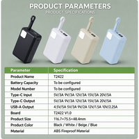 Kit Casing Baterai DIY Enam Sel 21700 dengan Senter, Pengisian Cepat 100W PD Tipe C, Cetakan Housing Power Bank Laptop
