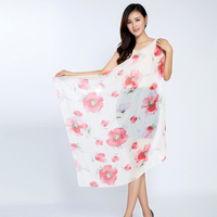 Haute qualité soie sentiment châles mode Georgette matériel grand carré foulard en soie mousseline de soie foulards en soie