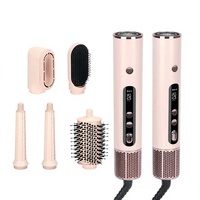 Styler à air thermochromique 5-en-1, multi-styler professionnel, sèche-cheveux, brosse à air chaud, styler automatique pour cheveux