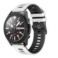 Bracelet de montre universel en silicone double couleur 20mm 22mm pour Garmin Forerunner 265 /265S/venu3/samsung galaxy Watch5