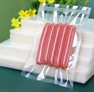 Sacchetti di plastica trasparente per sigillare sottovuoto con barriera liscia per la conservazione di frutti di mare e carne per il sacchetto di imballaggio