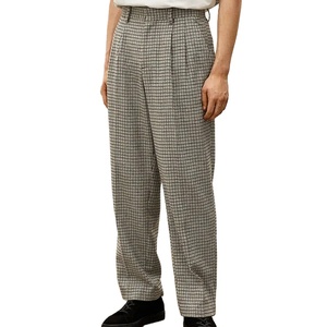 Qualité supérieure 2023 hommes décontracté flanelle pantalon pantalon printemps laine mélangée ample Plaid pantalon ODM - Product Image 1