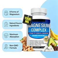 Complexe de Magnésium en Gros Prix Usine 1,02 USD 8 Formes de Magnésium Élémentaire 90 Capsules Achat en Gros Approvisionnement Direct
