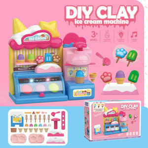 Set de Heladería de Arcilla DIY con Luz y Música, Juguete de Modelado de Masa Colorida para Niños, Juego de Imitación, Desarrollo de la Imaginación, Regalo - Product Image 3