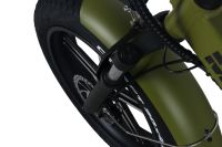 Vélo de montagne électrique 48v avec logo personnalisé, vélo de montagne électrique pliable 500w, pneus larges de 20 pouces, vert