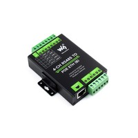 4-Ch RS485 ke RJ45 Ethernet Serial Server, 4 saluran RS485 operasi independen, Rail-mount Industrial terisolasi modul Serial