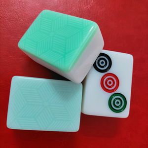 Mahjong Tiles Full Size Machine Made Double Jade Set Automatic Household Game Green Jasper Melamine 144 Pieces - Product Image 3