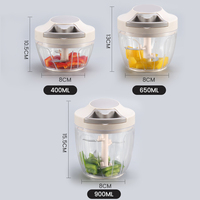 2022 Nieuw Ontwerp Smile Mom A389 Plastic Ecologisch LFGB Gecertificeerd Modieus Handmatig Mini Multifunctionele Groentehakker