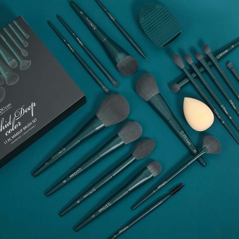 Makeup Brushes With Mirror Set 4