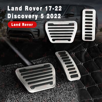 Pédales d'accélérateur en acier inoxydable pour Land Rover Discovery 5 2017-2022 Defender Frein Embrayage Gaz Huile Repose-pieds Pédale Pad
