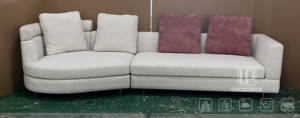 Conjunto de Sala de Estar de Lujo Estilo Italiano, Muy Popular, con Tapicería Curva de Tela, Conjunto de Lujo para Sala de Estar - Product Image 3