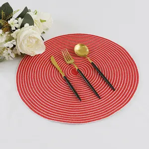 Luxurious Red Round Placemat for table decorating and Party Table Mat