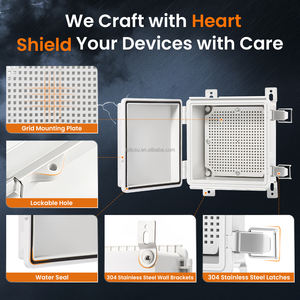 QILIPSU 150x150x90mm IP67 boîtier de commande étanche boîtier d'instrument, <span class=keywords><strong>armoire</strong></span> de câbles extérieure NEMA 3R montage sur panneau de <span class=keywords><strong>piscine</strong></span> - Product Image 3