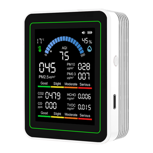 <span class=keywords><strong>Monitor</strong></span> Kualitas Udara Digital 10-in-1 untuk Penggunaan di Rumah/Kantor/Bengkel, Mengukur PM2.5, PM10, CO2, AQI, <span class=keywords><strong>TVOC</strong></span> - Product Image 1