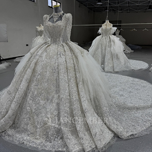 Squisito Abito da <span class=keywords><strong>Sposa</strong></span> da Principessa in Pizzo Vestidos De Novia Mn291 - Product Image 2