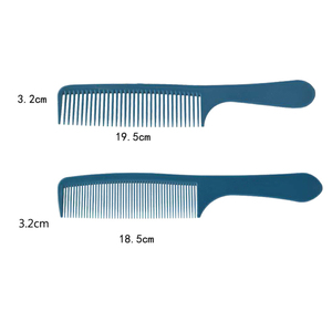 Peines de plástico desechables de doble cara con dientes anchos para barbería, color azul, al por mayor - Product Image 3