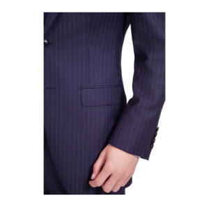 <span class=keywords><strong>Blazer</strong></span> da Uomo per Abbigliamento da Ufficio, Giacca a Righe <span class=keywords><strong>Blu</strong></span> Navy, <span class=keywords><strong>Blazer</strong></span> Slim Fit da Uomo - Product Image 5