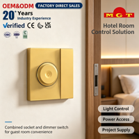 Interrupteur mural OEM standard type 86, combo or, 1 bouton, pour ventilateur de plafond avec régulateur de vitesse, vente en gros