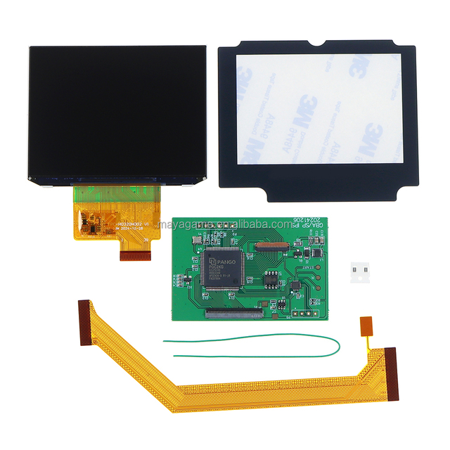 Full Set IPS V4 3.0'' Inch LCD Screen Kits for GBA SP IPS LCD V4 Backlight Brightness Screen for GBA SP Repair Parts