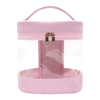 Sac de rangement cosmétique en PVC coloré à lettres, résistant à l'eau, avec poignée souple, ouverture supérieure à fermeture éclair, grand format, design tendance Lider
