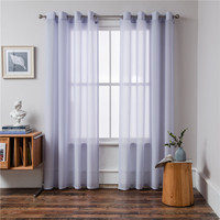 Rideaux sur mesure élégants 100% polyester, rideaux transparents à œillets, décoration intérieure pour le salon, la chambre à coucher