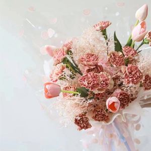 Papier d'emballage pour fleurs en cellophane OPP transparent coréen, motif cœur, imperméable, vente chaude en usine - Product Image 4