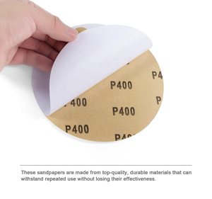 Disponibilidad Local en EE. UU., Envío Gratuito, Discos de Lijado PSA Dorados de 6 Pulgadas, 50 Unidades, Grano 400, Discos de Papel de Lija Adhesivos para Acabado Fino - Product Image 3