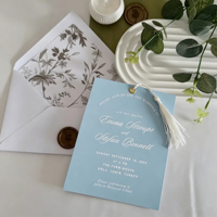 Invitaciones de Boda Personalizadas, Tarjeta de Felicitación con Papel de Arte, Opciones de Papel Kraft e Impresión Offset