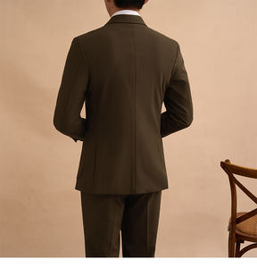 Conjunto <span class=keywords><strong>de</strong></span> traje Nápoles <span class=keywords><strong>de</strong></span> gama alta <span class=keywords><strong>de</strong></span> lujo ligero para <span class=keywords><strong>hombre</strong></span>, ropa Formal <span class=keywords><strong>de</strong></span> negocios <span class=keywords><strong>de</strong></span> Color café para <span class=keywords><strong>hombre</strong></span>, traje Retro informal <span class=keywords><strong>de</strong></span> doble botonadura - Product Image 3