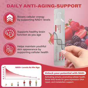 OEM ผลิตภัณฑ์ขายดี 1000 มก. NAD+ นิโคตินาไมด์ ริโบไซด์ ชนิดน้ำ ผสม PQQ เรสเวอราทรอล เครื่องดื่มสมุนไพรเสริมอาหาร บำรุงผิว ช่วยเพิ่มพลังงาน - Product Image 6