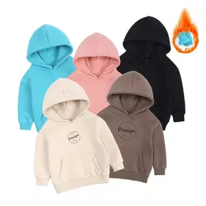 JL-12081 çocuklar masalları pamuk düz hoodie boş kazak kazak polar çocuk erkek kız hoodies özel logo