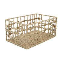 Panier à linge pliable de taille personnalisable, lot de 2, en jacinthe d'eau tressée, paniers de rangement pliables