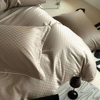 Vente en gros de 4 parures de draps d'hôtel de luxe de couleur personnalisée 100% coton king size