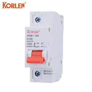 Interruptor Automático KORLEN KNB1-125 MCB 10kA Tipo C 1P 80A 100A 125A CA para Sistemas Fotovoltaicos, Riel DIN, Material PA66, Certificación CE CB, 240/415V - Product Image 3