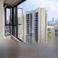 Fenêtres de balcon en aluminium pour résidences avec verre double vitrage insonorisé et moustiquaire intégrée pour chambre