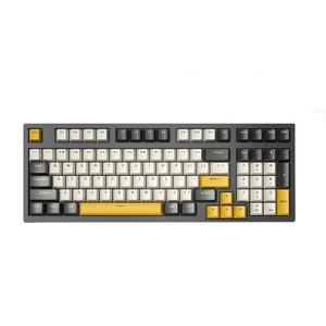 Clavier mécanique de jeu filaire <span class=keywords><strong>USB</strong></span> sur mesure <span class=keywords><strong>en</strong></span> petite série, 98 touches, avec touches jaunes et grises et rétroéclairage - Product Image 1