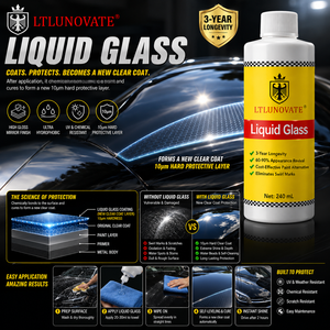 LTLUNOVATE น้ำยาเคลือบแก้ว 240 มล. สำหรับซ่อมสีรถยนต์ เคลือบเงาสูง แก้ไขรอยขีดข่วนและรอยหมุนของสีที่ซีดจาง - Product Image 6